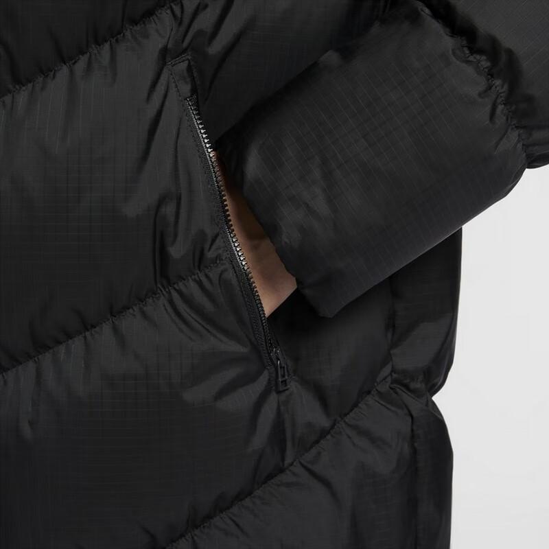 Nike Women's Winter Long Hooded Down Jacket Sports Cold-Proof Coat Puffer Jacket
