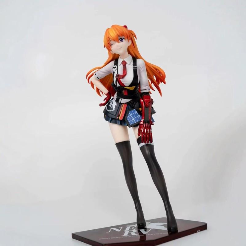 23cm EVA Mechanical Arm Asuka Langley Figure Standing Pose Anime Beauty Statue Collectible Model Toy Desktop Ornament Anime Gift