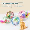 PopularCat Toy Balls Funny Stretchable Kitten Springs Toys Interactive Caged Rats Rolling Cat Balls Random Color Cat Accessories
