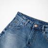 Women's Blue Washed High-Waist Wide Leg Jeans - Retro Casual Spring 2025