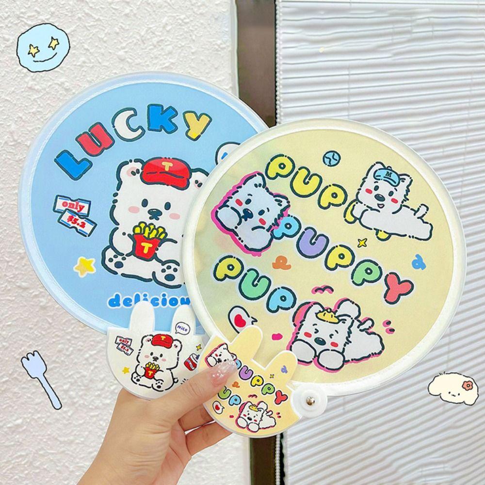 

Cooling Folding Group Fan Cartoon Mini Hand Fan Cute Pocket Fan For Beach