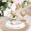 Bohemian Burlap Round Placemats, Farmhouse Style Luxury Jute Table Mats, 12 Inch Diameter, Reusable, Wedding Table Decor Tableware Mats