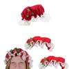 Adult Mrs Santa Hat with Lace for Holiday New Year Red and Green Christmas Mistletoe Bonnet Hat Accessories  Red