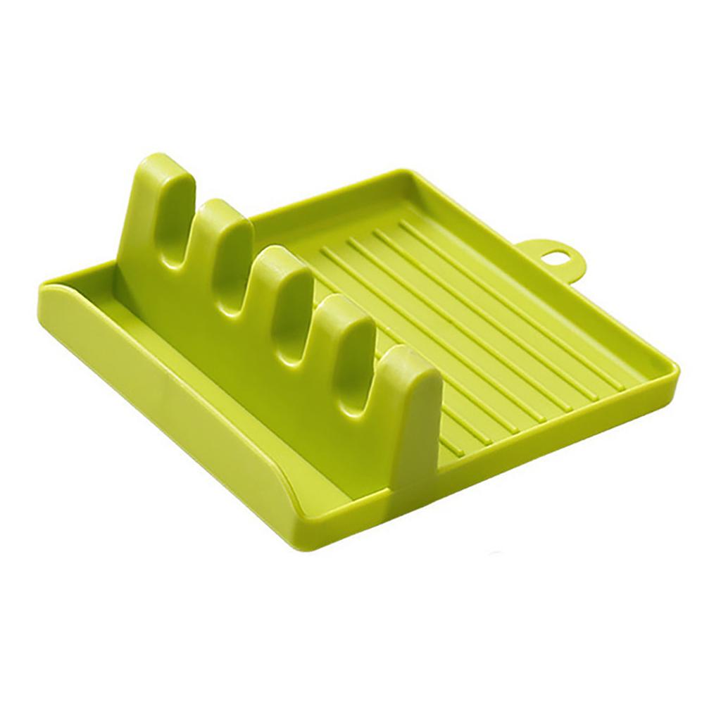 Utensil Spoon Rest Versatile Space Saving Spatula Ladle Pot Lid Holder Stand Rack for Kitchen Stove Top