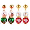 Holiday Themed Snowman Earrings With Faux Pearls Hats Winter Celebration Accessories For Girls And Teens