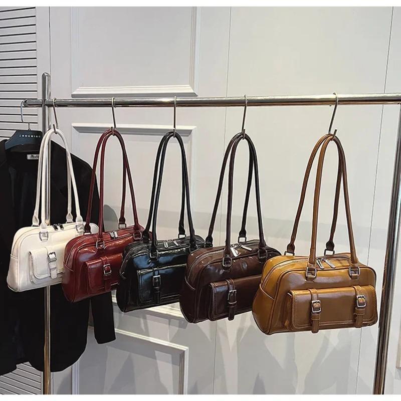 Vintage Luxury PU Leather Ladies Handbags Fashi Commute Women's Business Shoulder Bags Underarm Bag Female Large Tote Purse