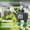 Programmable Dual-Outlet Water Hose Timer, Rainproof Irrigation Controller with Rain Sensor for Automatic Garden Watering