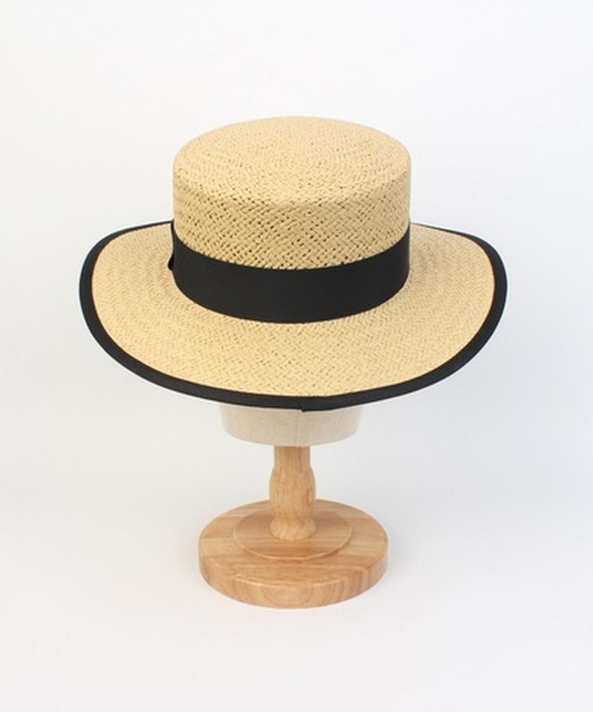 Yunibeosyeolkemiseuteuli Edge Taping Beige Long Panama Hat Panama Hat