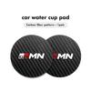 For Toyota 2Pcs Car Carbon Fiber Coaster Anti-Slip Water Cup Drink Mat Gazoo Racing TRD Corolla Yaris Chr Auris Rav4 Prado FF7