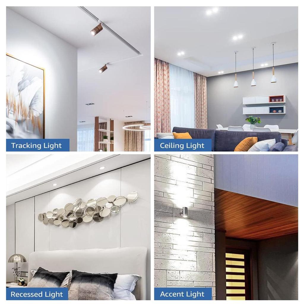 4pcs MR16 LED Spotlight GU5.3 Bulbs 5W AC 85–265V No Flicker Aluminum PC Downlight for Indoor Home Decoration