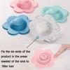 1PC Silicone Hair Catcher Drain Cover No Electricity Needed with Suction Cup Plastic Hair Blocker for Bathtub and Shower