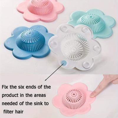 1 bouchon de vidange en silicone avec ventouse pour baignoire et douche. Pas besoin d'électricité.