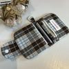 Korean Style Mini Cash Wallet Canvas Cloth Envelope Wallets Simple Retro Plaid Coin Purse  Outdoor