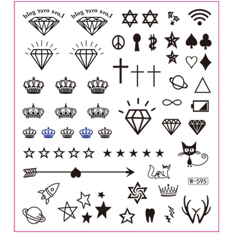 Campus Students Male And Female Tattoo Stickers Waterproof Tattoo Stickers Cartoon Butterfly Text Tattoos