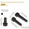 Lamp Turn Knob On/Off Replacement 6 Pieces 3 Assorted Size, Light Lamp Turn Switch Knobs Socket Knob