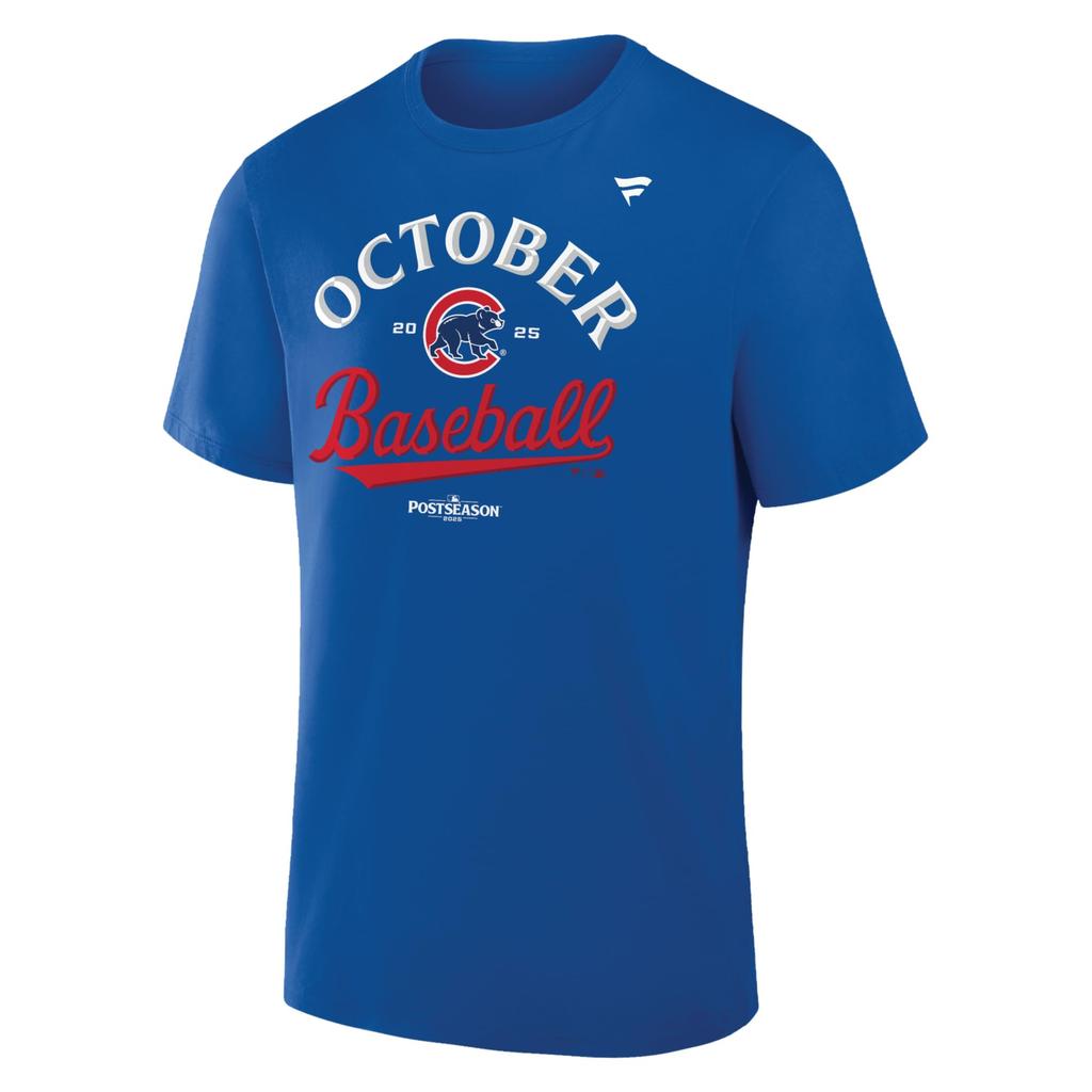 [Fanatics] Fanatics 2025 MLB Postseason Chicago Cubs Locker Room T-Shirt ML25AS154 BLUE (BLU)