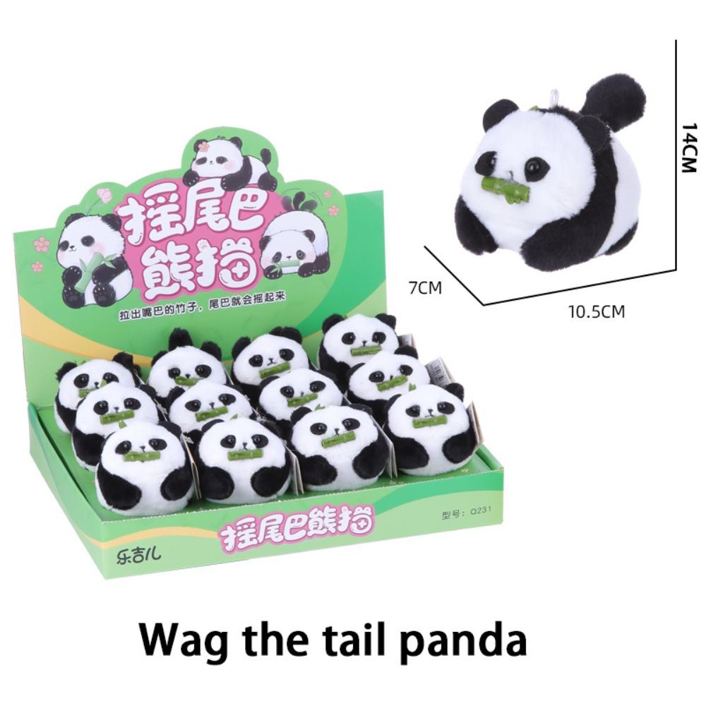 Wagging Tail Tail Wagging Panda Doll Animal Toy Pulling Rope Panda Doll  Kids