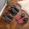 Winter Waterproof Warm Cotton Slippers Bag with Leather Surface Winter Home Home Couple Indoor Non-slip Slippers New