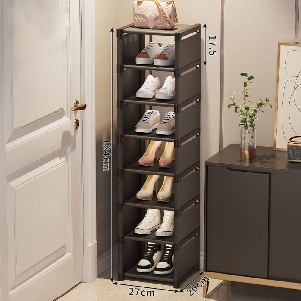 Fashion Wall Corner Shoes Shelf Adjustable Shoe Cabinet Multiple Layers Shoe Rack  Living Room