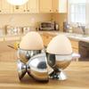 4Pcs Stainless Steel Egg Cups Egg Holders Egg Tray Kitchen Gadgets Tools for Hard Boiled Eggs, Silver
