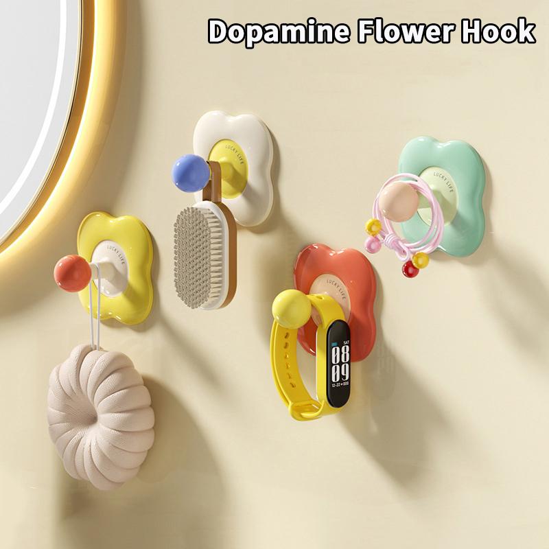 Dopamine Hook Punch-Free Wall-Mounted Adhesive Hook Kitchen And Bathroom Traceless Hook Super Load-Bearing Door Hanger