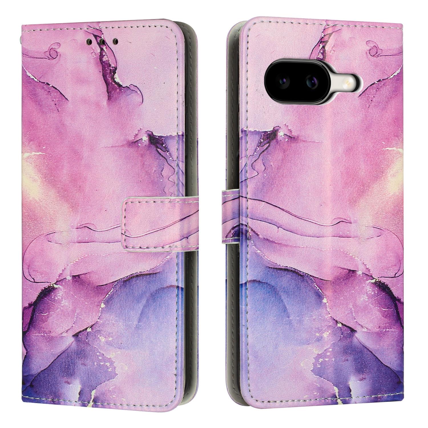 For Google Pixel 10a Stand Case Marble Pattern PU Leather Wallet Phone Cover
