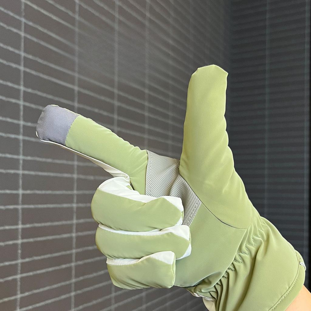 Winter Warm Plus Samt Verdickt Baumwolle Touchscreen Wasserdicht Fünf Finger Paar Stil Winddicht zum Fahren eines Elektrofahrrads