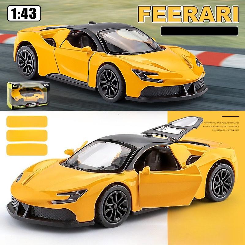 1:43  Alloy car model simulation and rebound small sports car Children's toy car gift collection display