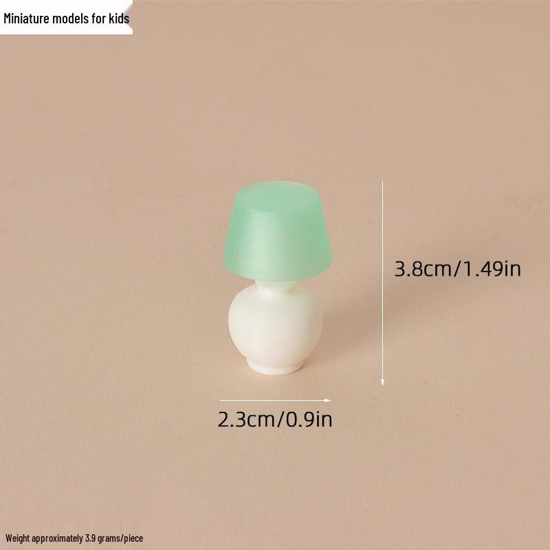 1:12 Miniature Dollhouse Study Decor - Desk & Bedside Lamp Props