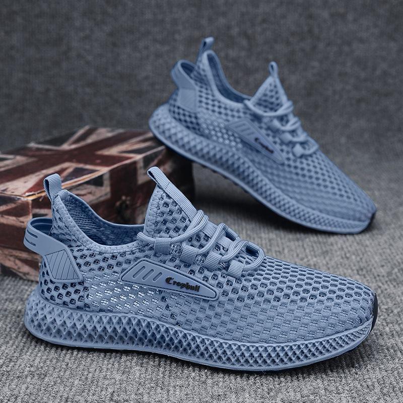 Hollow men's shoes summer casual trend single shoes men's breathable sports shoes men's mesh shoes student
