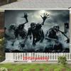 Halloween Horror Skeleton Theme Banner Decoration Background Halloween Horror Party Home Decoration Photography Backdrop Cloth
