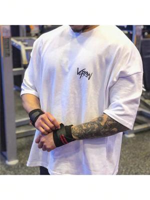 Big Size Mens Bodybuilding Tee Oversized Soft Cotton Half Sleeve GymReady Streetwear Approved Casual Wear