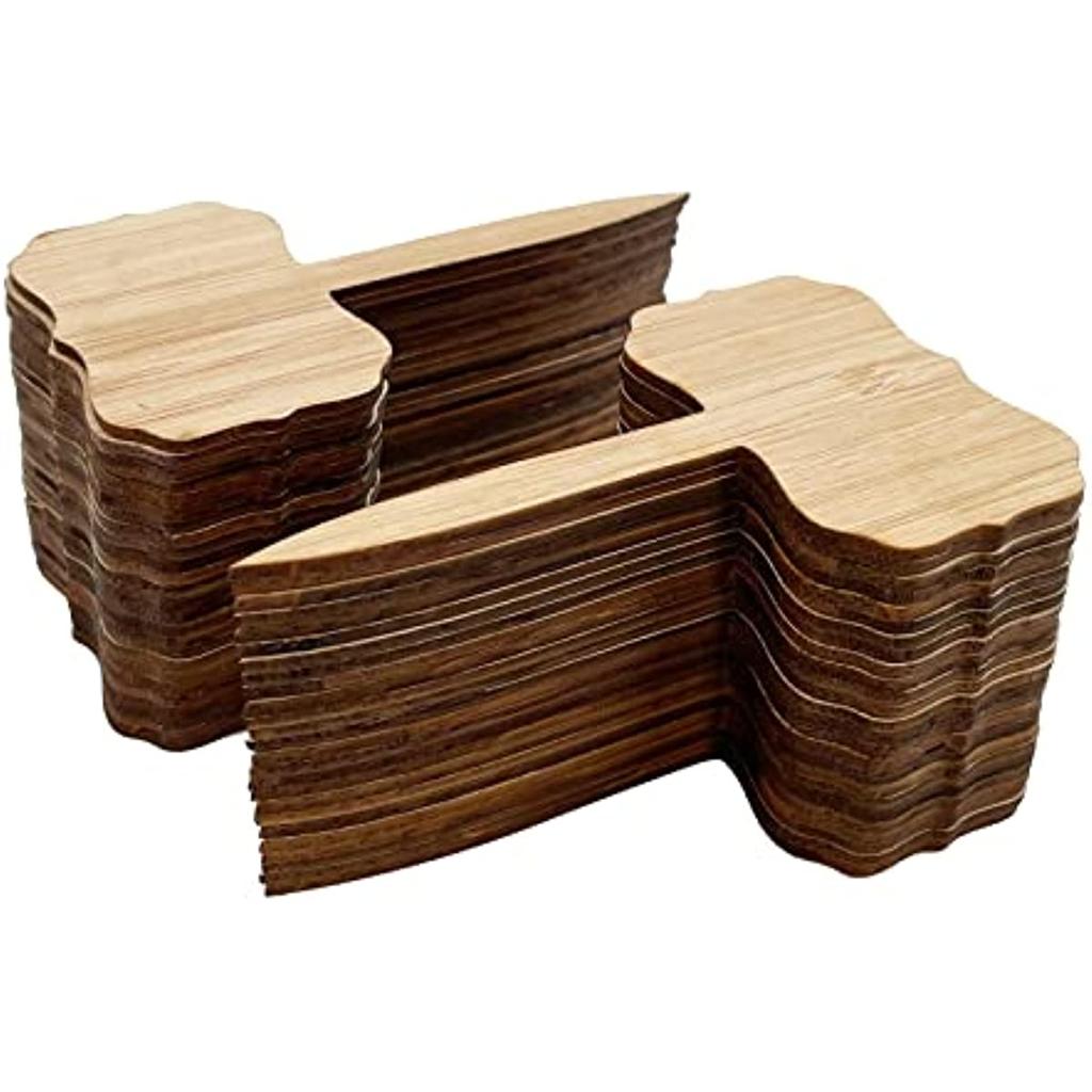 50 pezzi etichette per piante di bambù, etichette da giardino con pennarello per fiori, piante grasse, fiori decorativi, cartelli per piante, marcatori da giardino