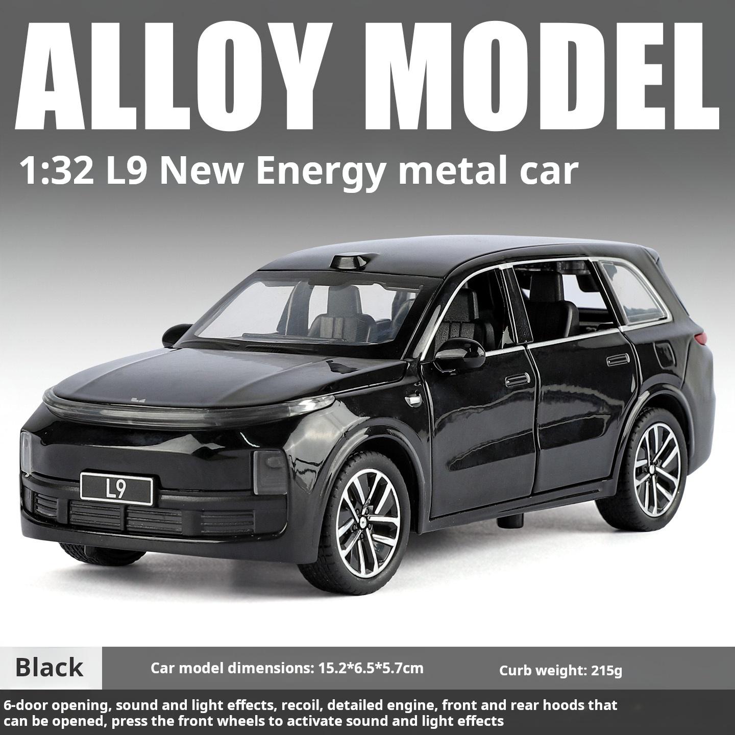 

1:32 Li L9 New Energy Luxury SUV Simulation Alloy Car Model Toy Boys Collectible Ornament Car Pull Back Desktop Decoration чёрный