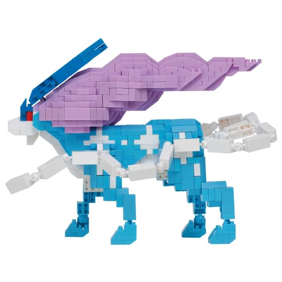 Kawada Nanoblock Pokémon Suicune Deluxe Edition (NBPM109) - 7 x 28 x 21 cm, Ages 12 and up, Interior Decoration, Hobby