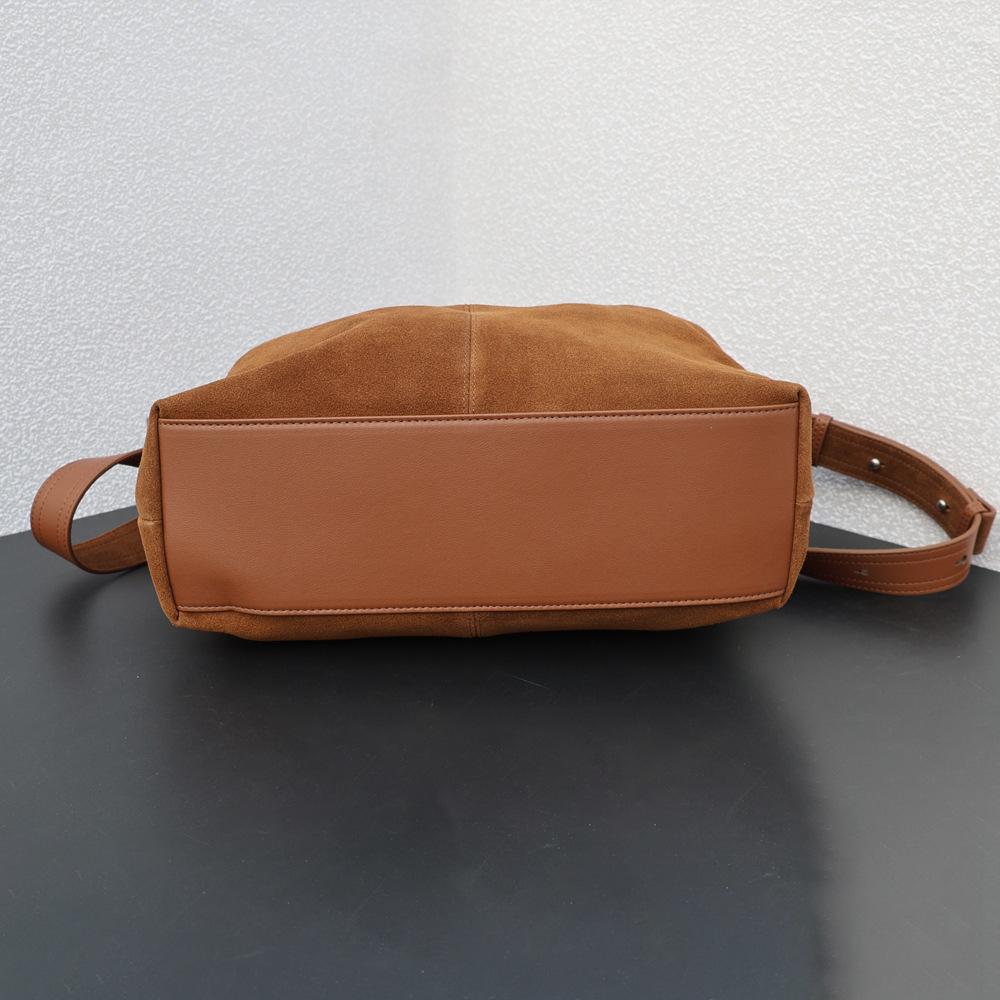 Autumn and winter matte cowhide lazy style suede tote bag commuter shoulder messenger genuine leather women's bag