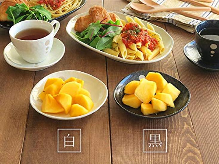 Porslin Öst Japanskt Porslin Polka Dot Triangulär Liten Tallrik 4 Storlekar Svart (Punktvis monoton serie) Liten tallrik Serveringstallrik Salladstallrik