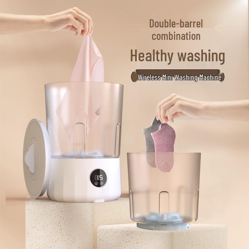 Compact Foldable Washing Machine for Underwear and Socks, 2L Capacity - Ideal for Dorms and Travel