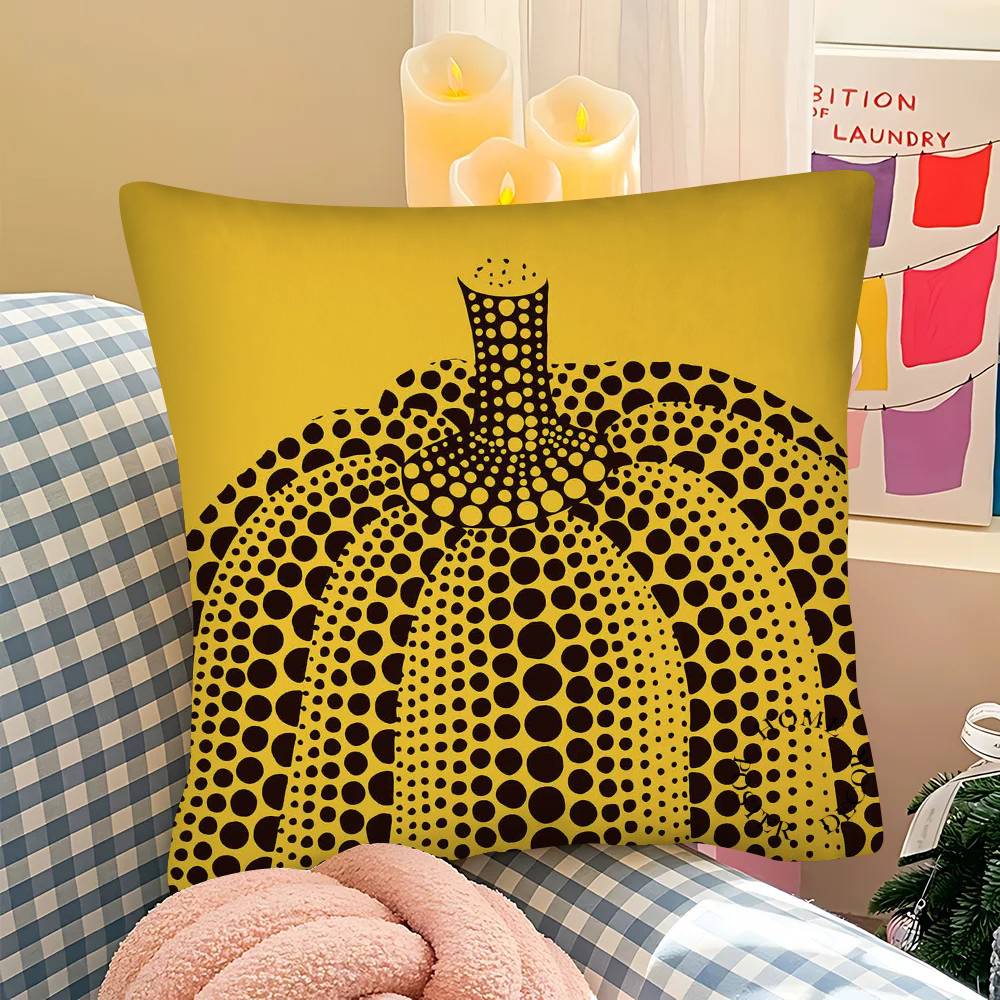 1Pc Y-Yayoi Art K-Kusama Pillow Case Fashion Square Pillowcase Bedroom Sofa Room Ins Decoration Leisure