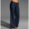 Linen Wide Leg Pants Elastic Drawstring Waist Casual Flare Trousers With Side Pockets Lightweight Loose Fit Beach Vacation Daily Palazzo Pants