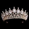 Wedding Tiara Bridal Crown Baroque Water Drop Crystal Crown Birthday Wedding Color Crystal Alloy Large Crown