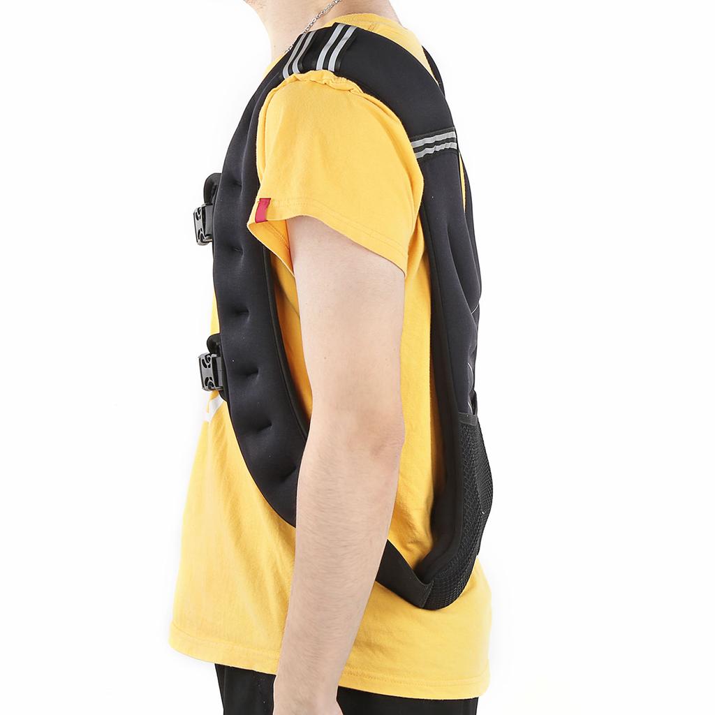 Weighted Vest, Buckle Body Weight Training Vest with Reflective Strips, Training Equipment for Fitness and Weight Loss
