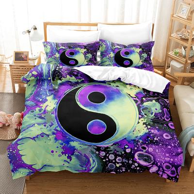 Digital Printing Tai Chi Gossip Three-Piece Set, Bed Sheet Quilt Set Three-Piece Set, Home Textiles