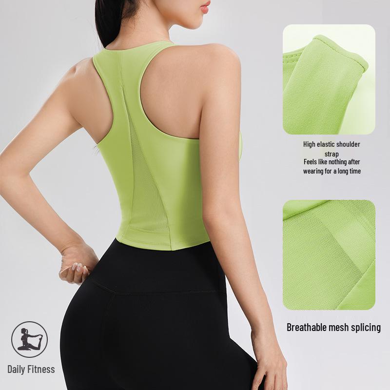 Dámská sportovní podprsenka ve tvaru U s vysokou podporou - Nárazuvzdorná, Rychleschnoucí, S pevnou výztuží pro Běh a Jógu