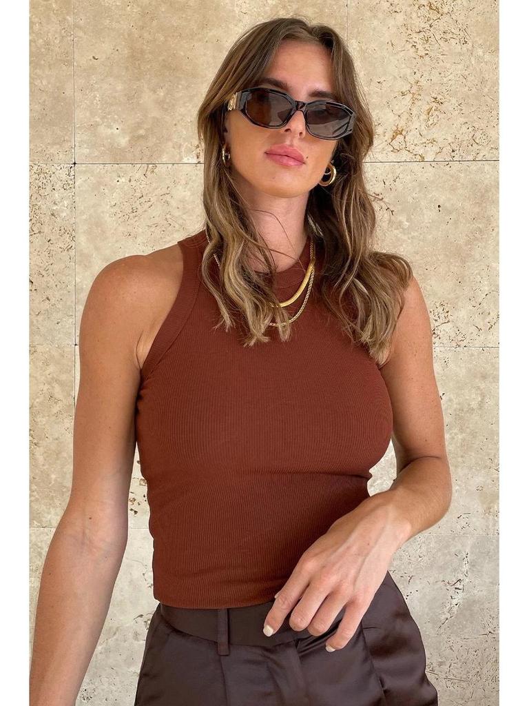 2024 Europäischer und Amerikanischer Rundhals Ärmellos Slim Kurze Weste - Sexy, Modisch, Alleskönner