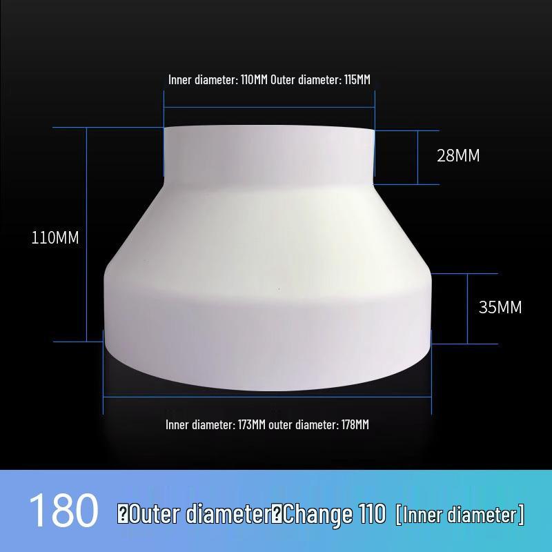Large To Small Plastic Ventilation Exhaust Pipe Reducer Connector