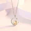 Laurel fairy rabbit zircon necklace female niche design advanced sense cute sweet versatile smart jade rabbit collarbone chain