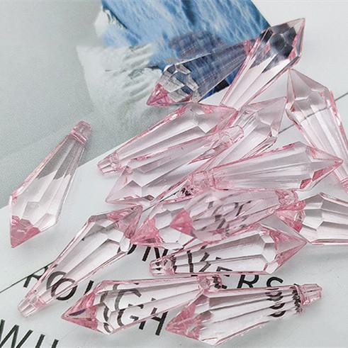 Fashion DIY Colorful Stone 11*33mm 16*50mmJewelry Drop Tip Ice Beads Hanging Beads Acrylic Stone Pendant for Prom Dress