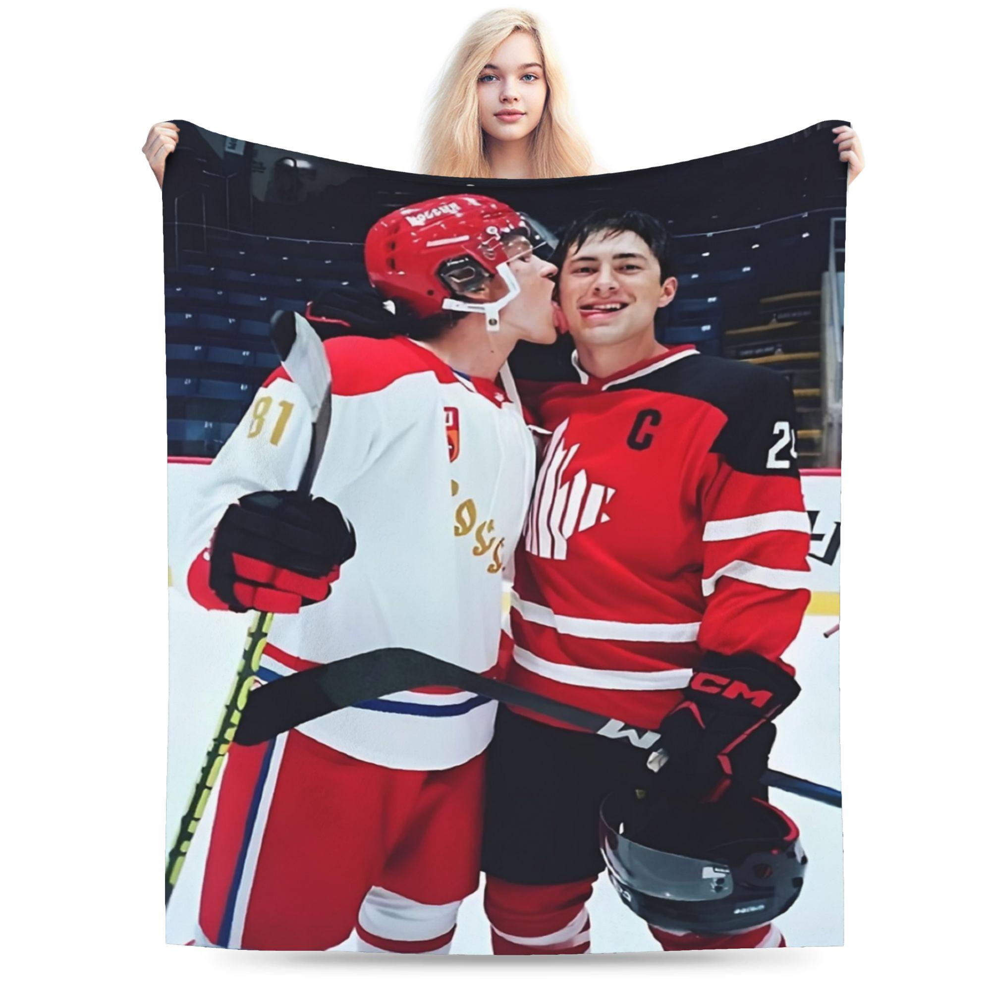 

Heated Rivalry Humorous Blanket Soft Velvet Healing Gift Hollander and Ilya Rozanov Throw Blankets Bedding Throws 75cmx90cm