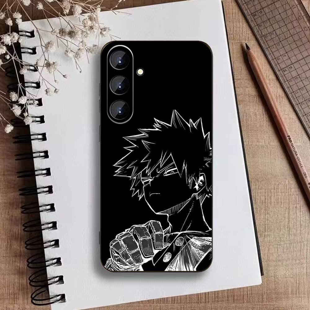 Katsuki Bakugo E-Hero Academia Phone Case For Samsung Galaxy A73,21,22,32,71,53,52,51,80,5G Soft Black Cover